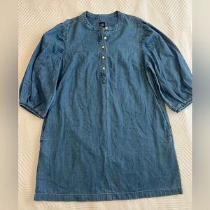 GAP - Blue Denim chambray Shirt Dress